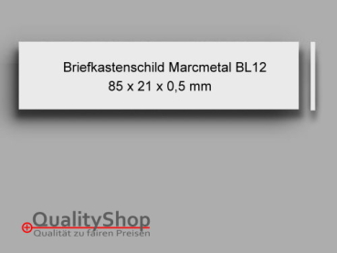 Briefkastenschild BL12 Aluminium Marcmetal